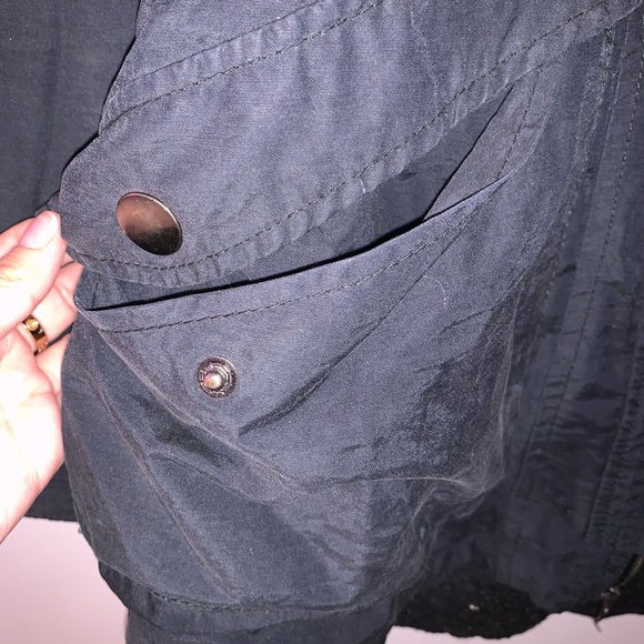 M Black Double-Layered Coat with Hoodie - Picture 5 of 15